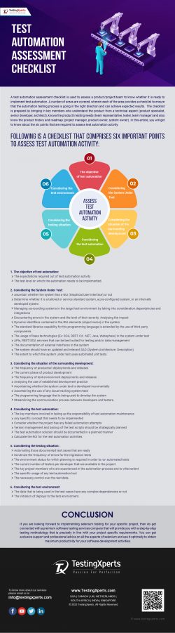 Test Automation Assessment Checklist