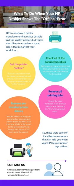 What To Do When Your HP Deskjet Shows The “Offline” Error
