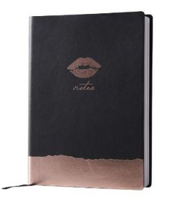 thermo PU Leather Softcover Notebook with Gold Stamping