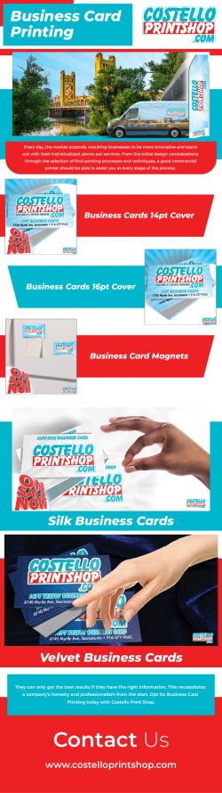 Promote Your Business With Best Business Card Printing – Costello Print Shop