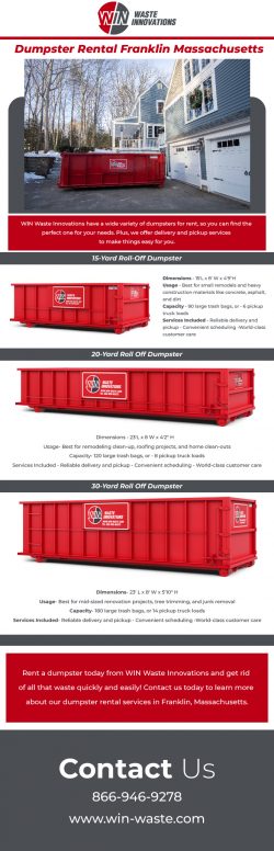 WIN Waste Innovations is the best dumpster rental company in Franklin, Massachusetts!
