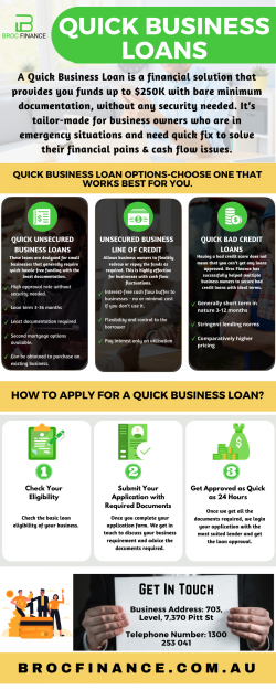 Quick Business Loans with Least Documentation in Australia – Broc Finance