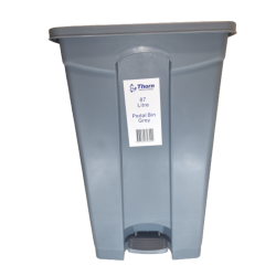 Earth2Earth 87 L Waste Pedal Bin Grey | 49 x 40 x 105 Cm