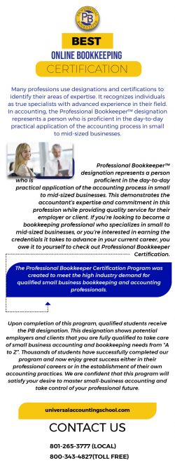 Budget-friendly best online bookkeeping certification in USA