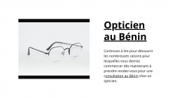 Visitez un magasin d’optique au Bénin pour une meilleure santé visuelle