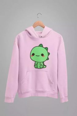 cute dinosaur hoodie, Adorable Cute T-rex Dinosaur Blushing and Sitting Hoodie