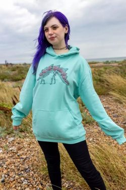 dinosaur hoodie, Dinosaur Pastel Oversized Hoodie