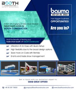 Exhibit in Bauma Munich 2022 with Booth Constructor