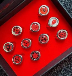 Resizable Cosplay Ninja Rings, Anime Naruto Akatsuki Ring Set