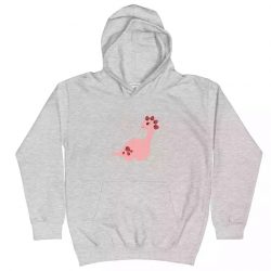 dinosaur hoodie, Strawberry Dinosaur Kids Unisex Hoodie