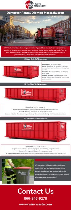 Do You Need Dumpster Rental In Dighton, Massachusetts? Visit WIN Waste Innovations Today!