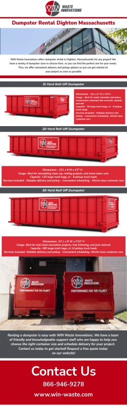 Do You Need Dumpster Rental In Dighton, Massachusetts? Visit WIN Waste Innovations Today!