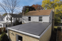 Long-lasting flat roof material.