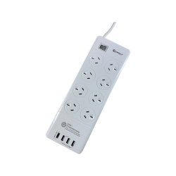 8 OUTLET USB POWER BOARD WITH 3 X USB & 1 USB-C CHARGING PORTS