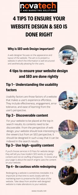 4 Tips To Ensure Your Website Design & SEO Is Done Right