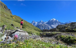 Trail running in across Grimmelwald