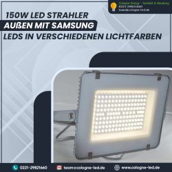 150W LED Strahler außen mit Samsung LEDs in verschiedenen Lichtfarben