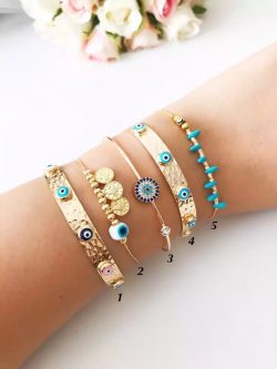 Evil Eye Bracelet Gold Evil Eye Bracelet Best Gift Protect Yourself with The Gold Evil Eye Brace ...