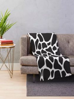 Cow Print Throw Blanket, Black and White Cow Throw Blanket