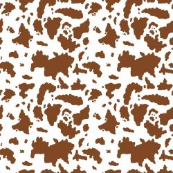 Cow Print Throw Blanket, Brown Cow Spots Print Blanket