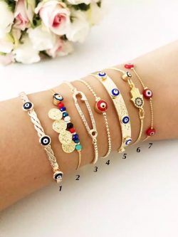 Evil Eye Bracelet Gold Evil Eye Bracelet Best Gift Protect Yourself with The Gold Evil Eye Brace ...