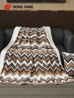 Flannel jacquard printed blanket DF2035