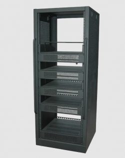 Home Theater Network Cabinet With Shelves