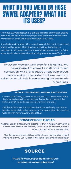 Hose Swivel Adapter-What Are Its Uses