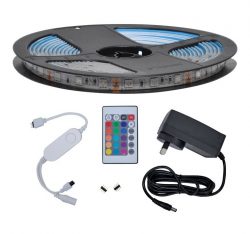 5M RGB SMART WIFI LED STRIP LIGHT KIT WITH APP AND REMOTE CONTROL