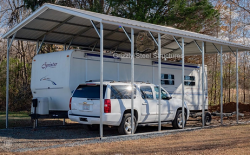 Open Vertical Roof Carport| Grizzly Steel Structures