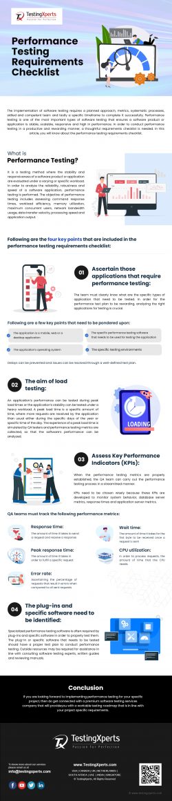 Performance Testing Requirements Checklist