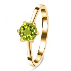 Sterling Silver Gemstone Peridot Ring | Sagacia Jewelry