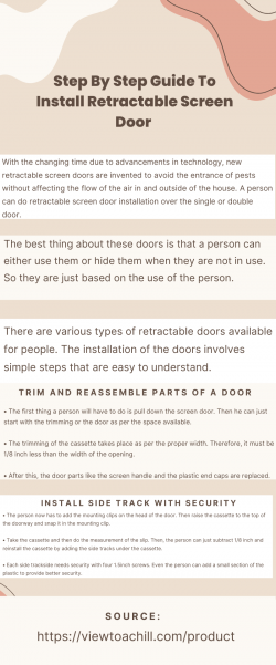 Step By Step Guide To Install Retractable Screen Door