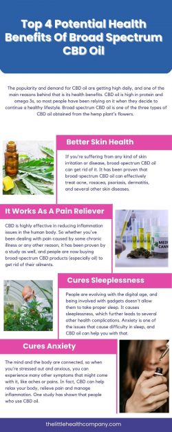 Top 4 Potential Health Benefits Of Broad Spectrum CBD Oil