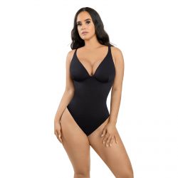 Wholesale Plunge V-Neck One-Piece Bodysuit Tummy control