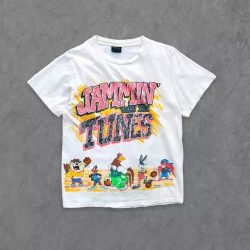 Space Jam Shirt,Vintage 1991 Looney Tunes Jammin’ With The Tunes Shirt