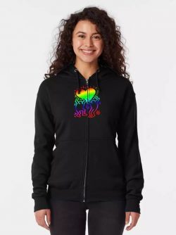 Keith Haring People Love Heart Zipped Hoodie $59.95