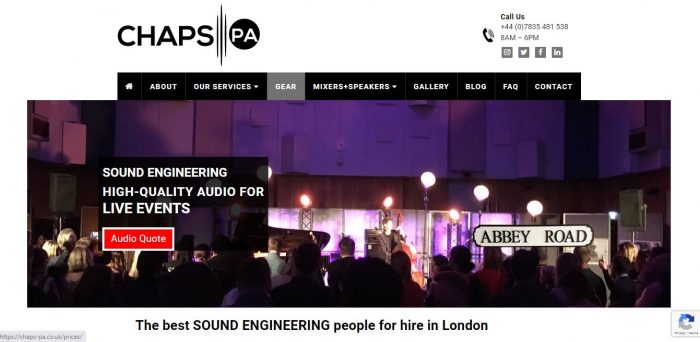Audio hire London