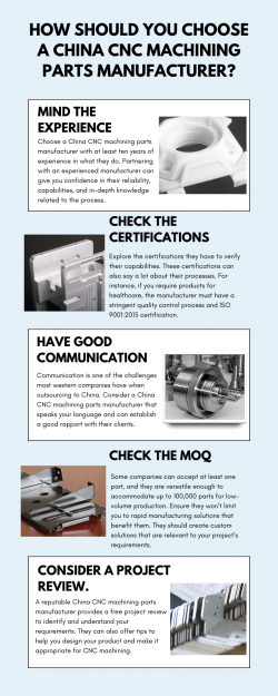 How Should You Choose a China CNC Machining Parts Manufacturer?