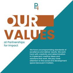 Our values at Partnerships for Impact