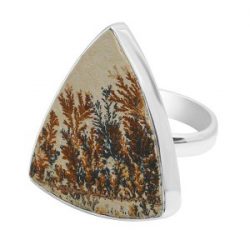 Buy Real Beautiful Psilomelane Dendrite Ring With 925 Sterling Silver For People