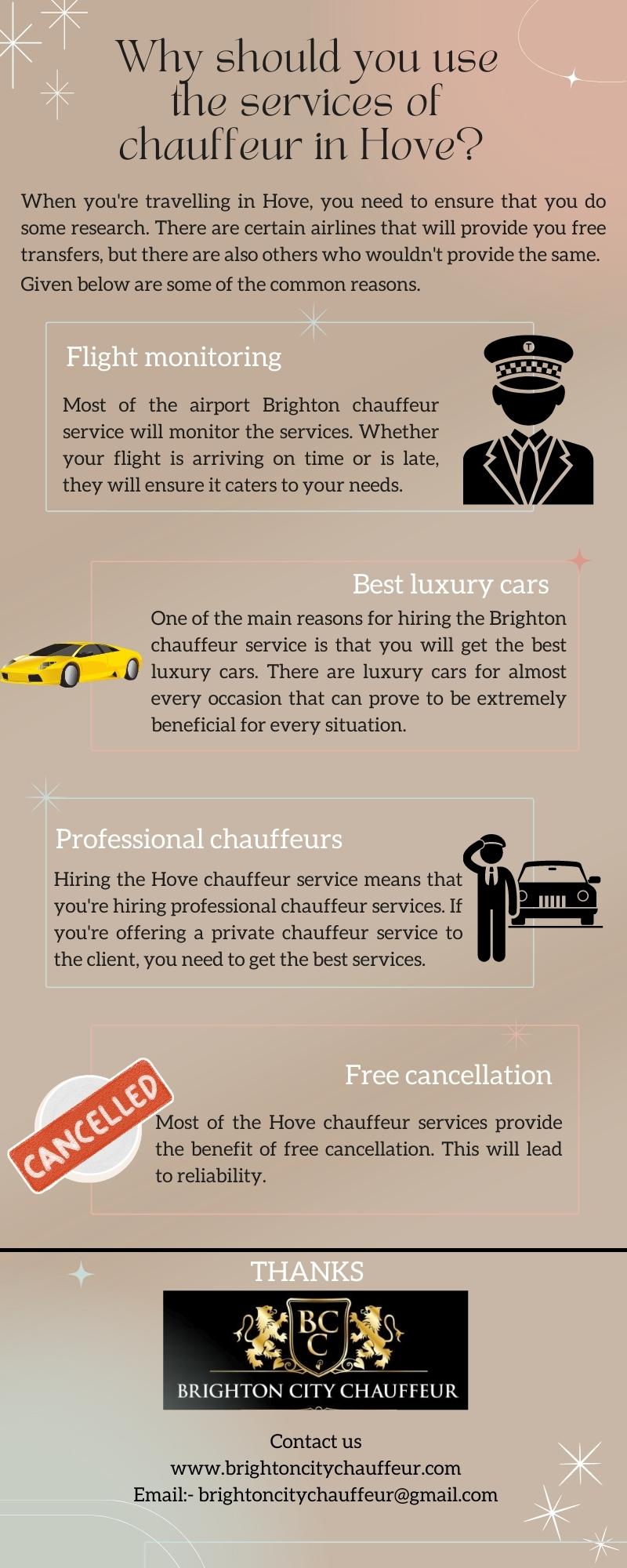 Why should you use the services of chauffeur in Hove?