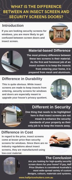 What Is The Difference Between An Insect Screen And Security Screens Doors?