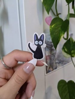 Ghibli-Inspired Jiji Clear Sticker Cute Water Bottle Stickers $1.99