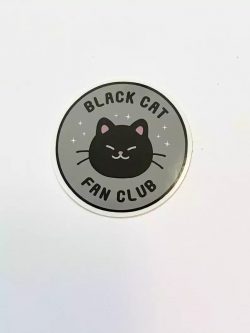 A Black Cat Fan Club Sticker Cute Water Bottle Stickers $4.99