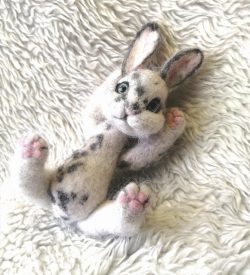 wool felting bunny