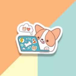 Corgi Sticker Cute Water Bottle Stickers $3.99