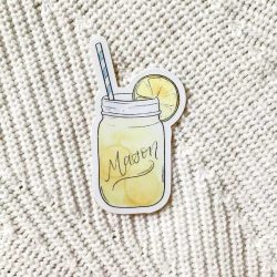 Lemonade in A Mason Jar Sticker Cute Water Bottle Stickers $3.99