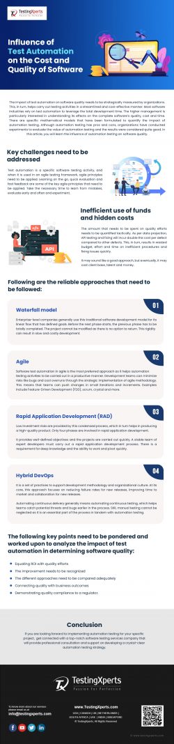 Influence of test automation on the cost & quality of software