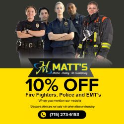 10% Off Service Or Repair For Firefighters, Police & EMT’S